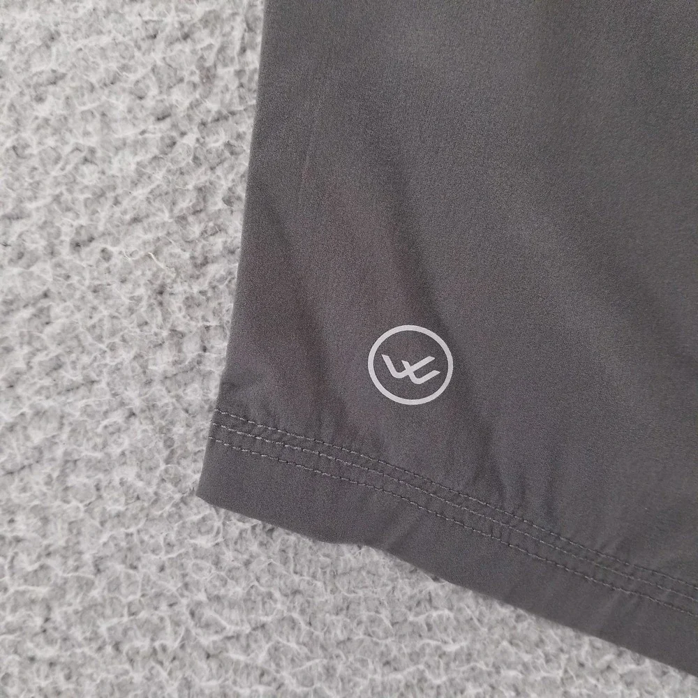 Wowie Shorts Mens Large Gray Lined Performance Gym Training Running Athletic